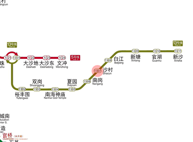 Shacun station map