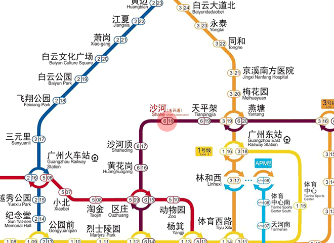 Shahe station map