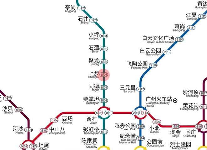 Shangbu station map