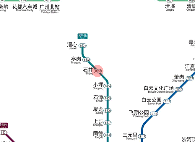Shijing station map