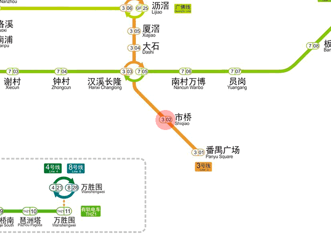 Shiqiao station map