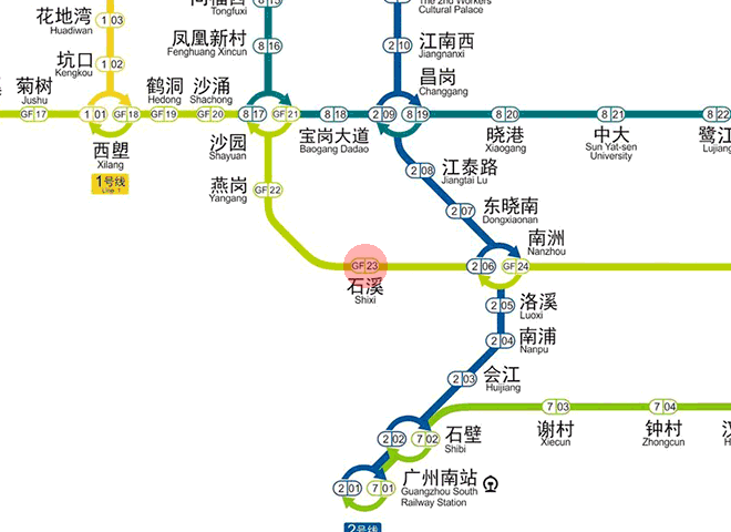 Shixi station map