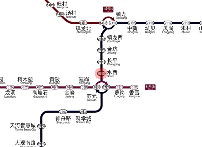 Shuixi station map