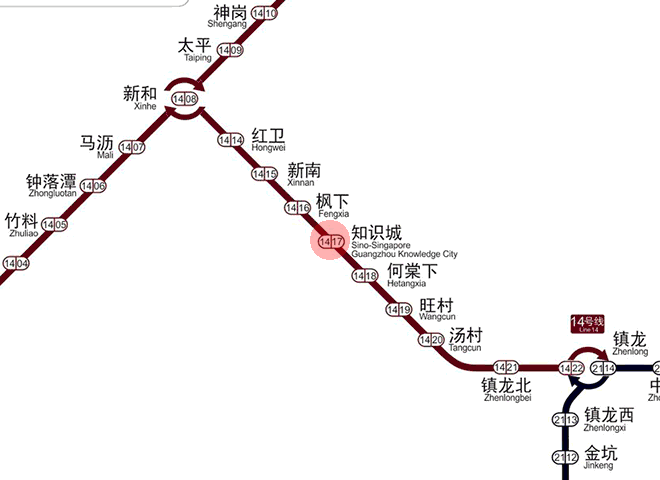 Sino-Singapore Guangzhou Knowledge City station map