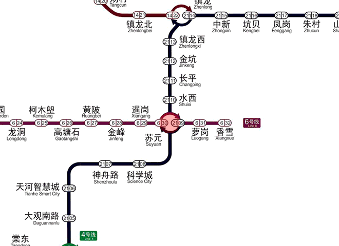 Suyuan station map