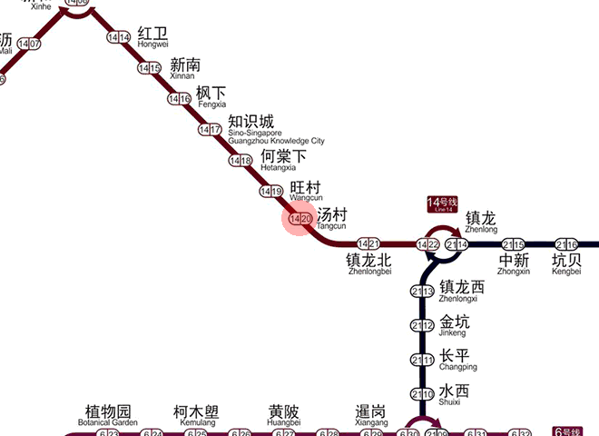 Tangcun station map