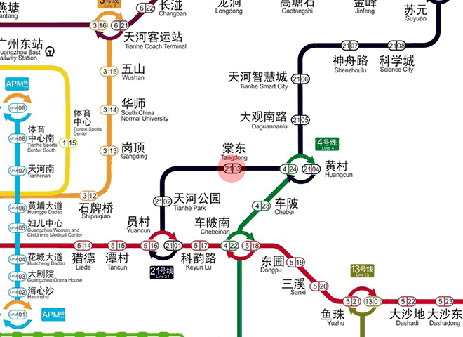 Tangdong station map