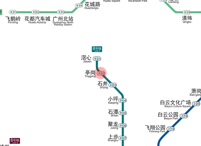 Tinggang station map