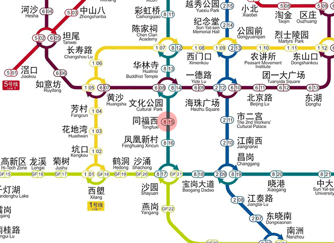 Tongfuxi station map