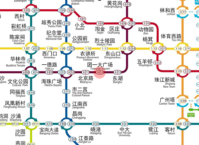 Tuanyida Square station map