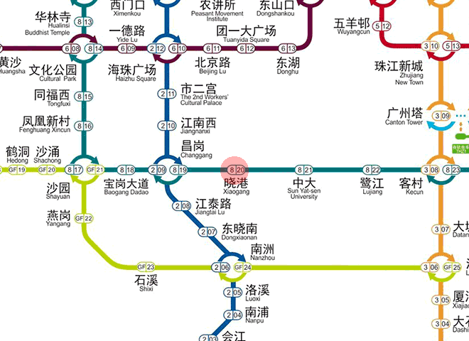 Xiaogang station map