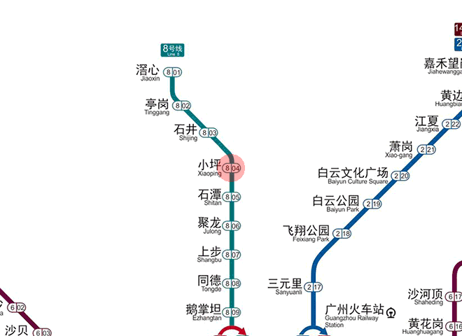 Xiaoping station map