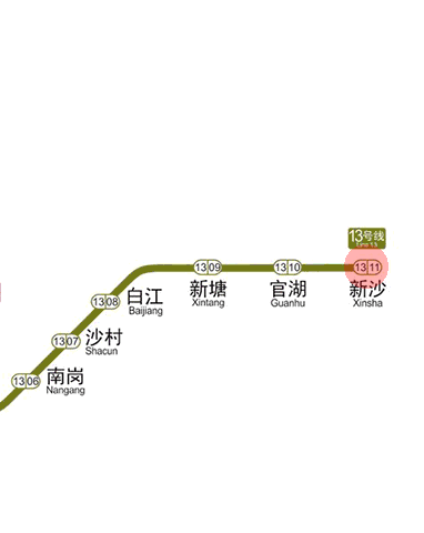 Xinsha station map