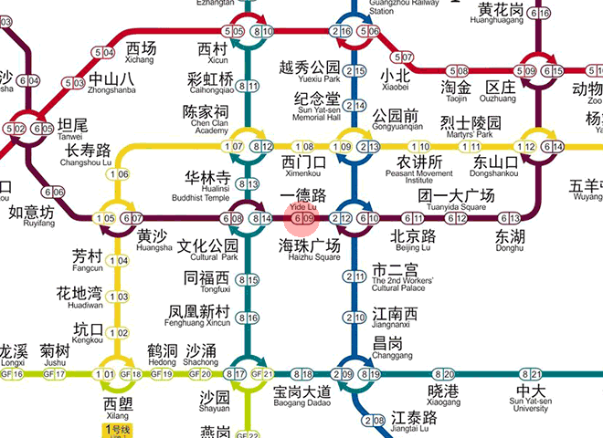 Yide Lu station map