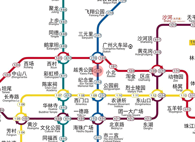 Yuexiu Park station map