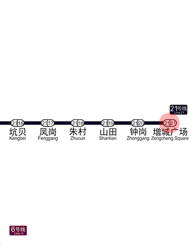 Zengcheng Square station map