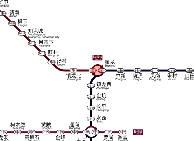 Zhenlong station map