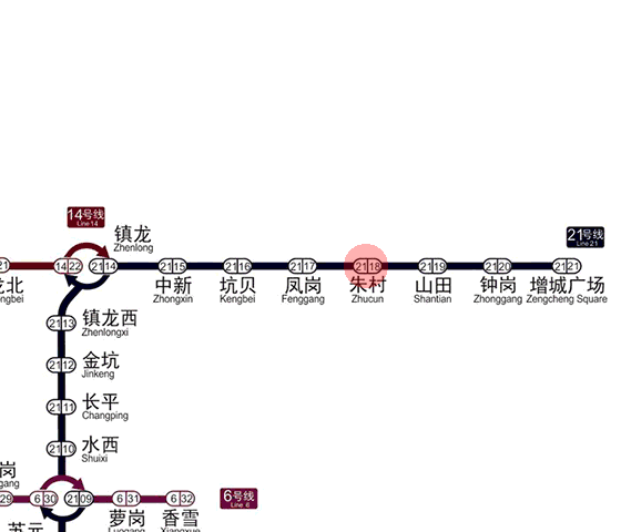 Zhucun station map