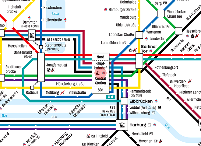 Hauptbahnhof station map