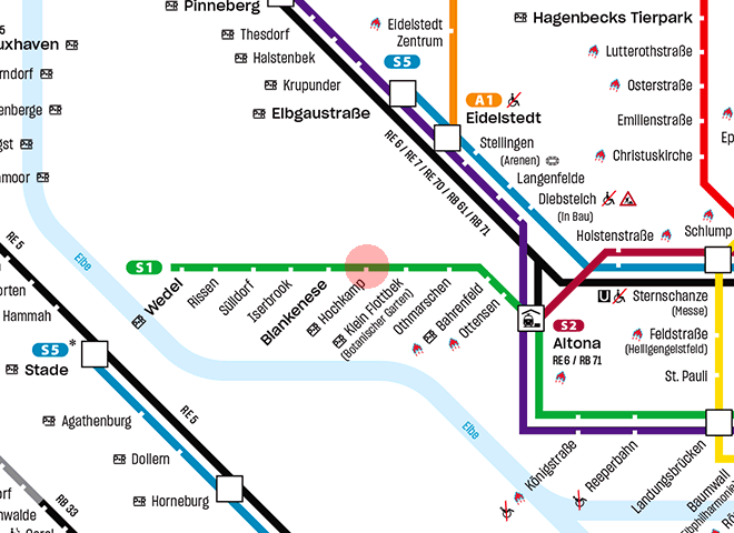 Hochkamp station map