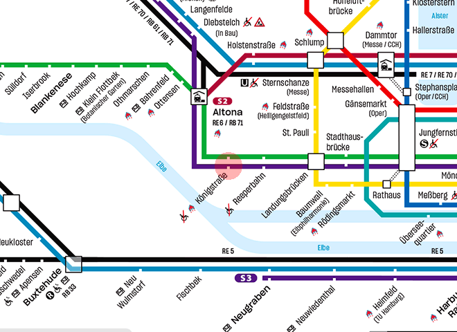 Konigstrasse station map