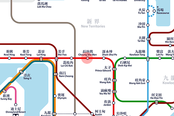 Cheung Sha Wan station map