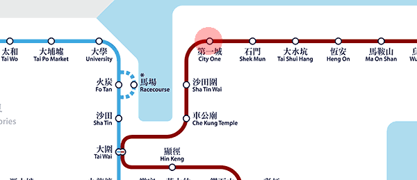 City One station map