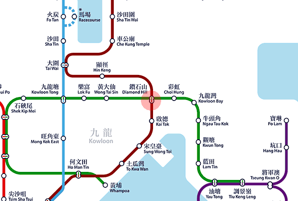 Diamond Hill station map