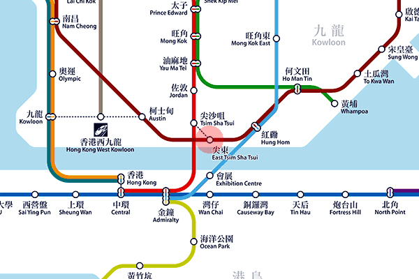 East Tsim Sha Tsui station map
