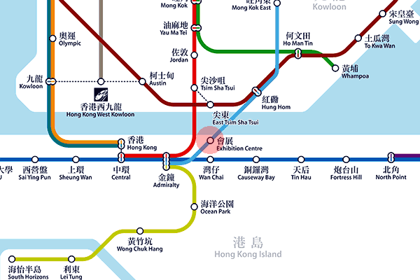 Exhibition Centre station map