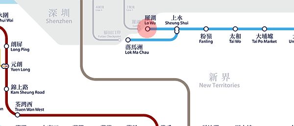 Lo Wu station map