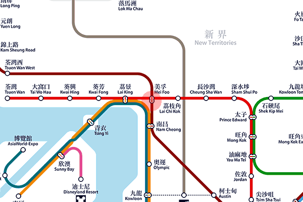 Mei Foo station map