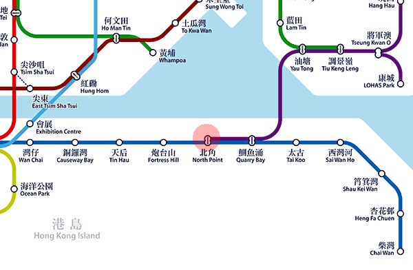 North Point station map