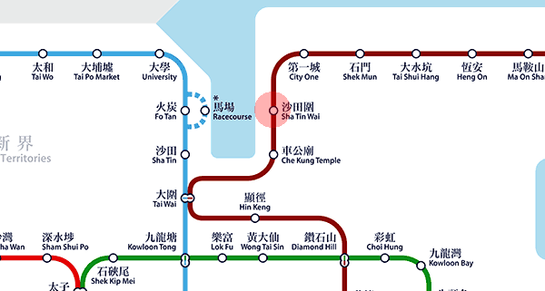 Sha Tin Wai station map