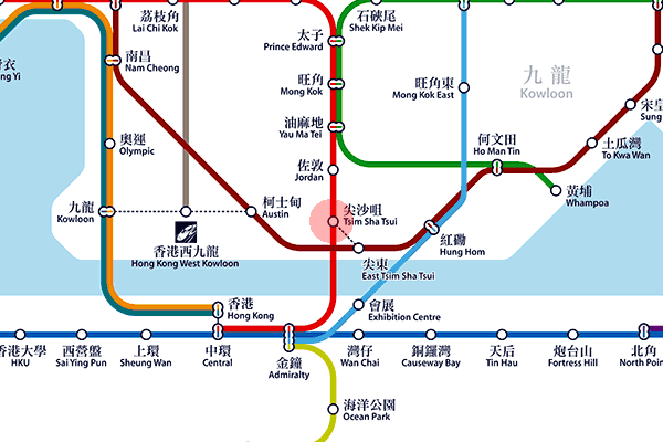 Tsim Sha Tsui station map