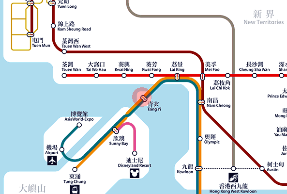 Tsing Yi station map