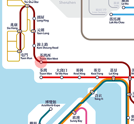Tsuen Wan West station map