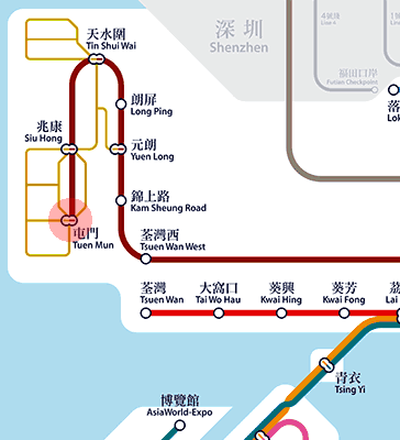 Tuen Mun station map
