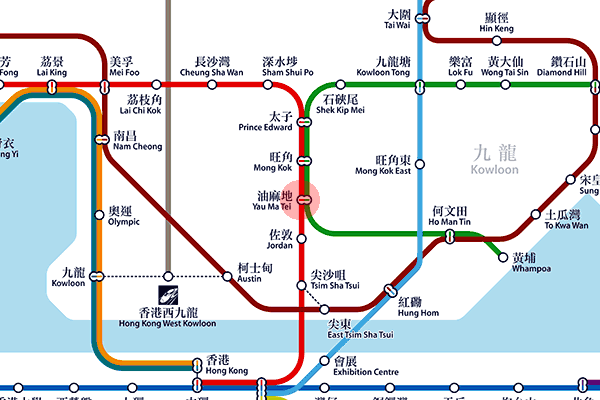 Yau Ma Tei station map