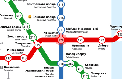 Khreshchatyk station map