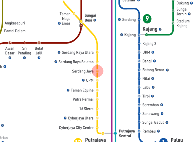 Serdang Jaya station map
