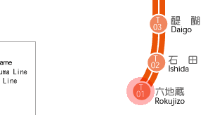 T01 Rokujizo station map