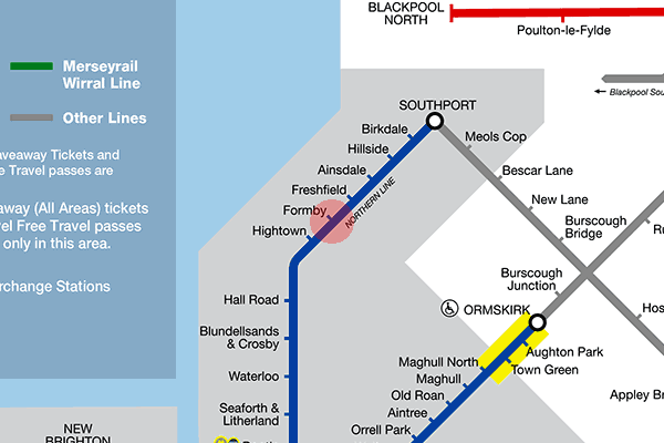 Formby station map