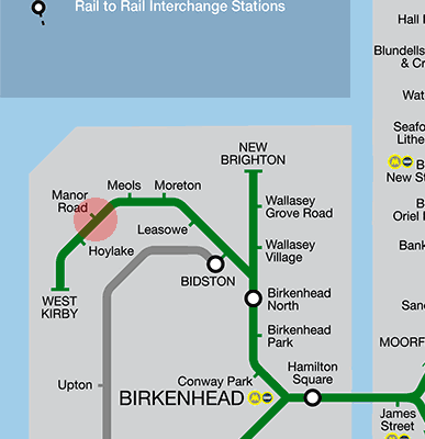 Manor Road station map