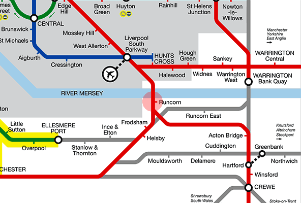 Runcorn station map