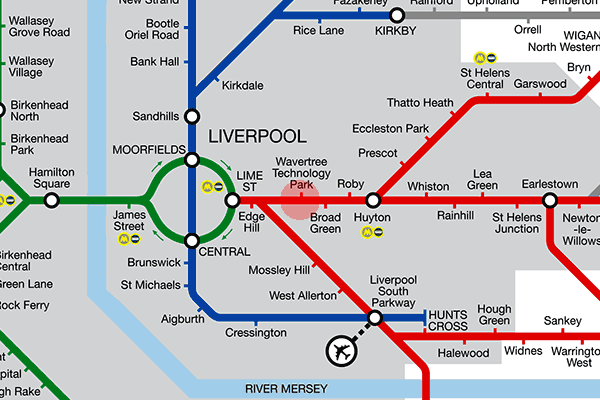 Wavertree Technology Park station map