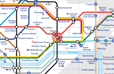 Bank station map