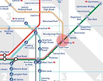 Barking station map