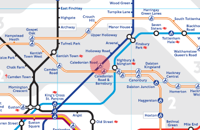 Caledonian Road station map