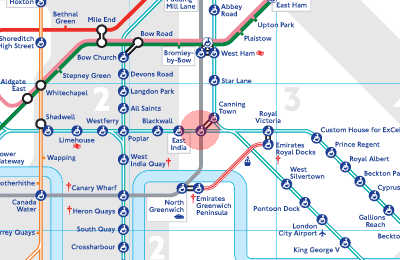 Canning Town station map